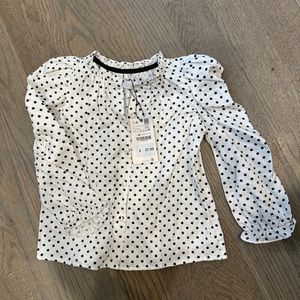 Zara New Silk Polka Dot Shirt